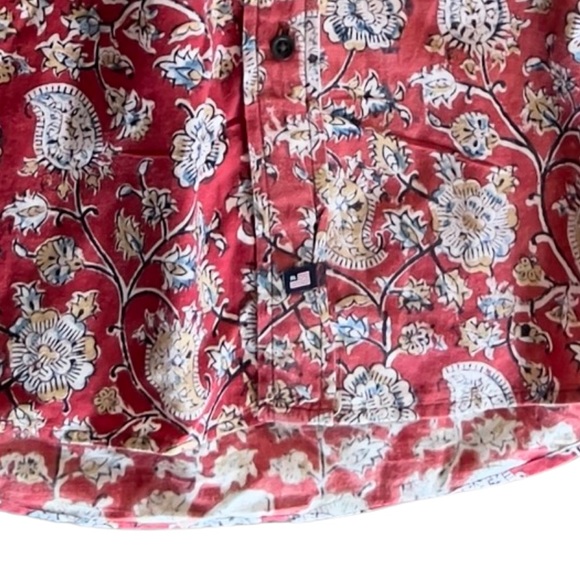 Vintage Ralph Lauren Polo Jeans Co. Quality Denim Goods Print Camp Shirt - Picture 6 of 16